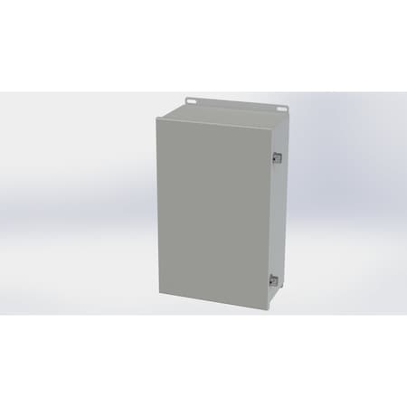 Saginaw Control & Engineering Screw Clamps Electrical Enclosures, 16.13 in H, 6 in D, 10 in W, NEMA 3R, 4, 12, 13, Carbon Steel SCE-16106CHNF